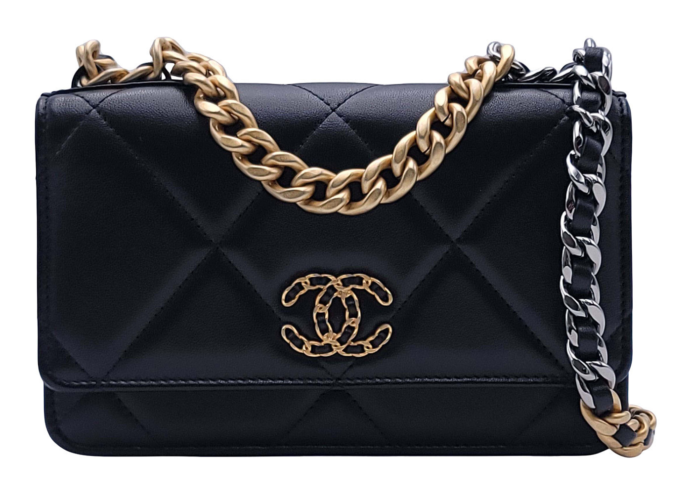 Women's Chanel 19 Wallet On Chain in Black (Ap0957/B01564/94305) | StockX