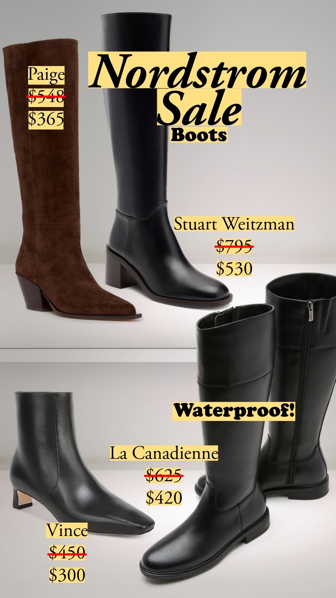 Stuart Weitzman's boots are popular for a reason. They're classic, and they come back year after year. The leather is consistent throughout; you don't see the inner structure push through. These Paige refined Western boots give just enough lift for the workweek, and they'll look great for a night out, too. The suede pile (the little hair) is dense & even – exactly what I look for. I appreciate seeing waterproof boots look like boots you'd just want to wear. The toe box is low profile, not blobby. That's why they read refined. Nordstrom, Norsdtrom Annivversary Sale, Waterproof Bootie, Knee High Boot, Boot, Zip Bootie, Hailey Bootie, Leather Knee High Boot

#LTKootd #LTKSaleAlert #LTKTall