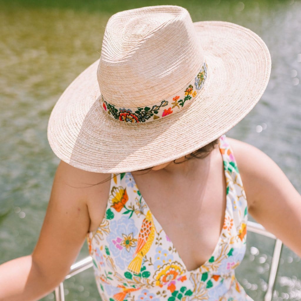 Tropical Embroidered Palm Hat | Sunshine Tienda