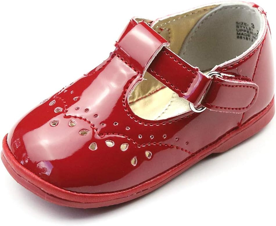 Birdie Leather T-Strap Stitched Mary Jane | Baby Shoes | Amazon (US)