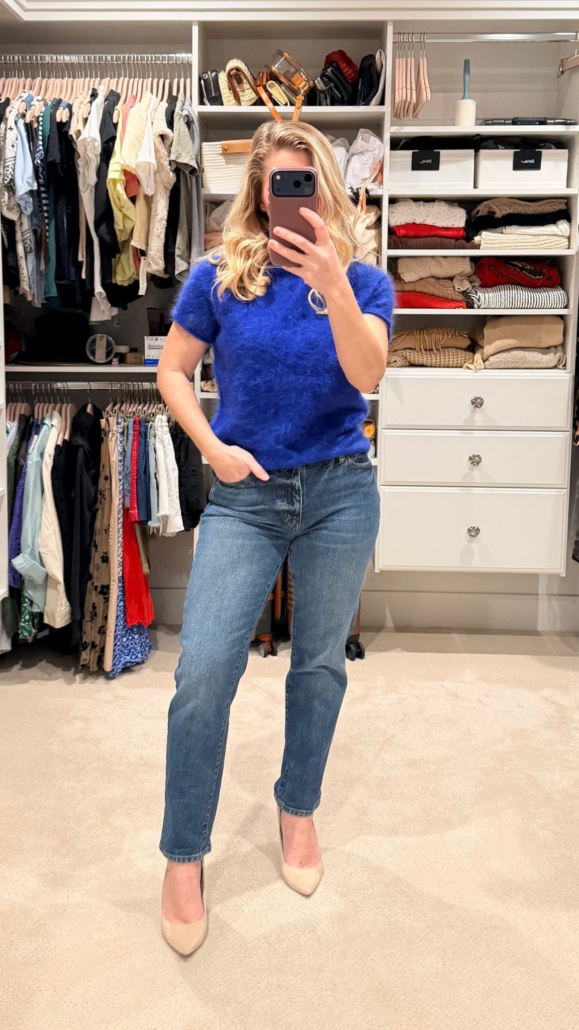 This blue 💙 has officially become one of my signature colors

It’s bold without feeling too much, elevates even the simplest outfit, and always makes me feel put together. Paired with classic denim and a neutral heel, it’s the kind of look I reach for on repeat.

If you’ve been trying to define your personal style, start with a color you feel amazing in and build from there. This is mine.

Everything is linked in LTK ✨

#LTKPetite #LTKootd #LTKgrwm