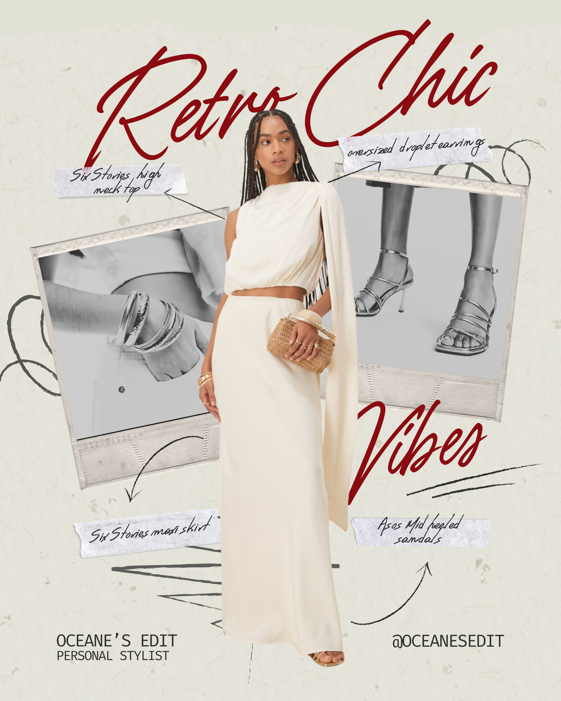 Outfit Inspiration | Elegant Evening Look

See how I styled this timeless retro chic outfit featuring a high neck top and matching maxi skirt – the perfect neutral set for summer events, dinner dates, or special occasions. ✨

🖤 Six Stories high neck top
🤍 Six Stories maxi skirt
👡 ASOS mid-heeled sandals
💧 Statement droplet earrings

📌 Save this for your next elegant outfit idea, summer fashion inspo, or neutral occasion look.
Shop the full outfit via @shouqoceane on LTK.

#EveningOutfit #NeutralStyle #RetroChic #SummerStyle #ElegantLook #StylistPicks #OOTD #OutfitInspo #PersonalStylist #LTKStylist #ModestFashion #ChicStyle #FashionInspo #CapsuleWardrobe #StyleTips 

 #LTKxboohoo #LTKAroundTheWorld #LTKspring