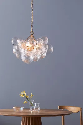 Talia Swirled Glass Semi-Flush Mount Pendant | Anthropologie (US)