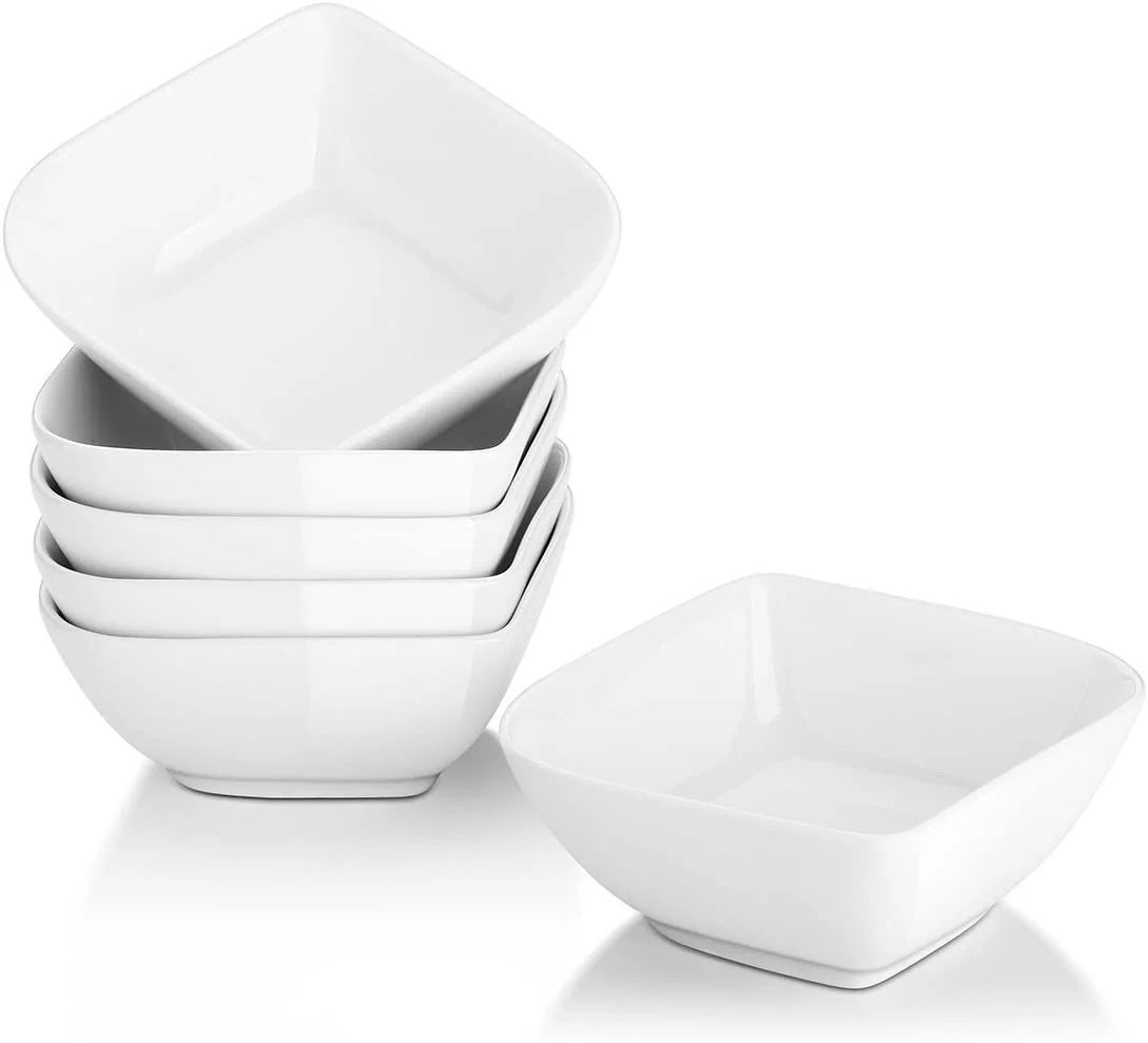 DOWAN Ramekins 8 Oz Oven Safe, Small Serving Bowls, Porcelain Square Bowl，Dipping, Side Dish, E... | Walmart (US)