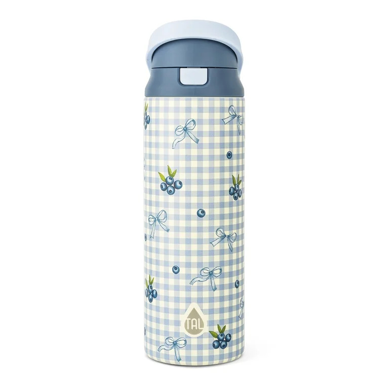TAL 24oz Stainless Steel 2-in-1 Water Bottle with Straw and Chug Lid, Blueberry | Walmart (US)