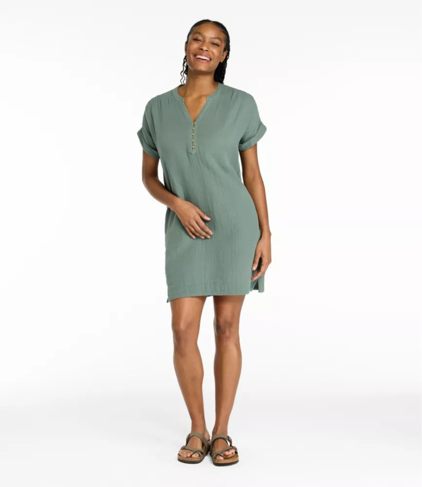 Women's Cloud Gauze Short-Sleeve Shift Dress | L.L. Bean
