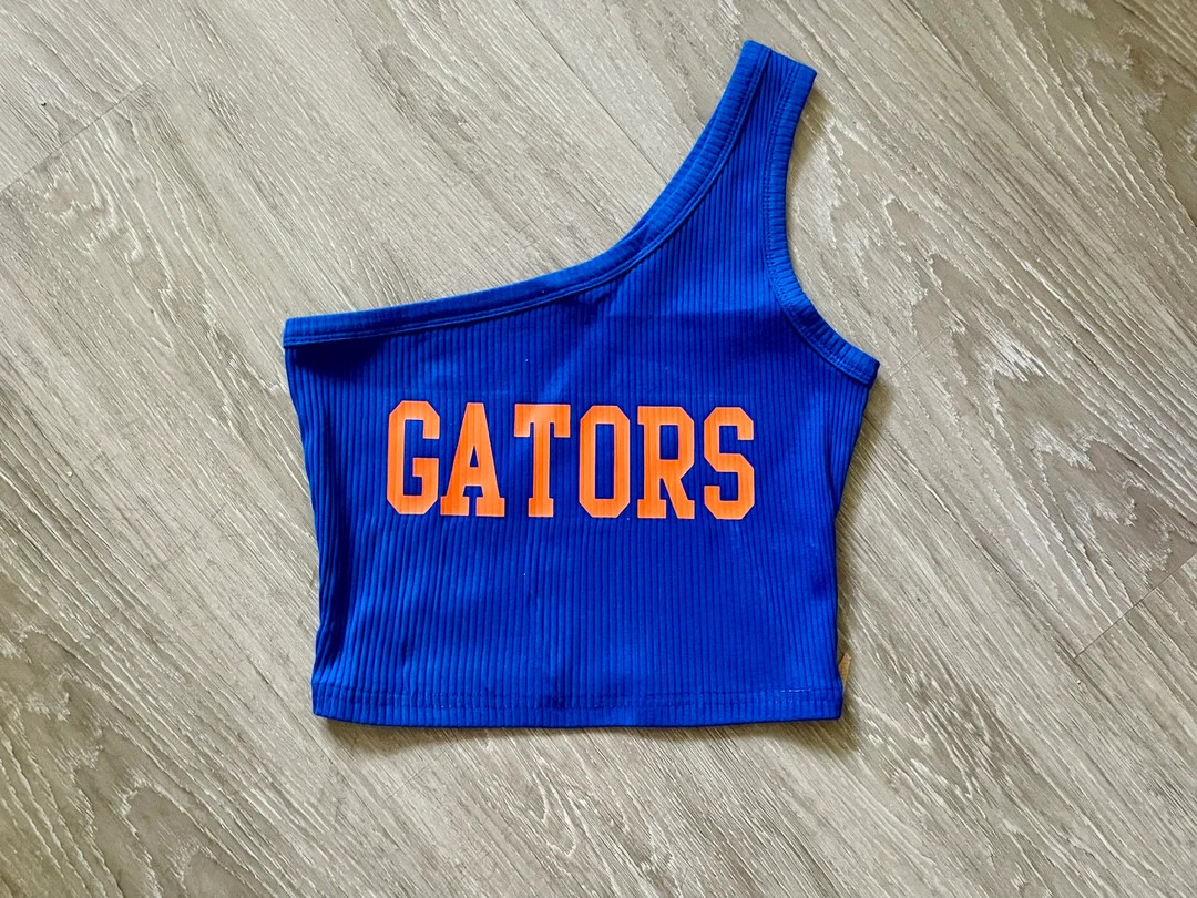Custom Tailgate tank top - UF - University of Florida - one shoulder tailgate top - customizable | Etsy (US)