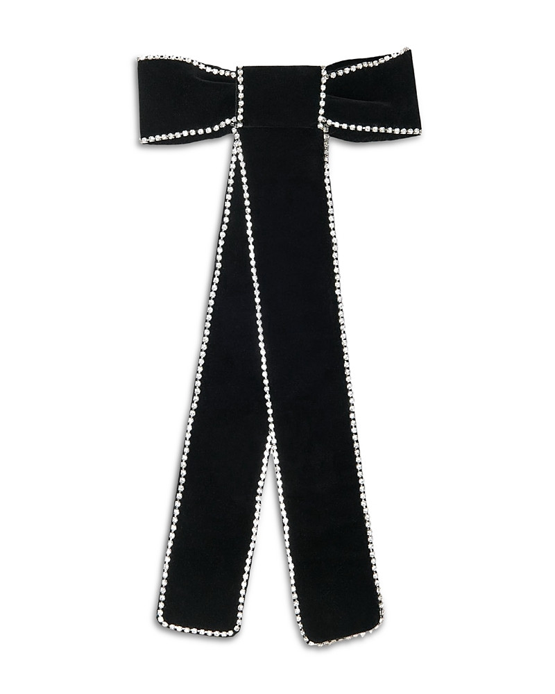 Maje Rhinestone Velvet Bow Hair Barrette | Bloomingdale's (US)