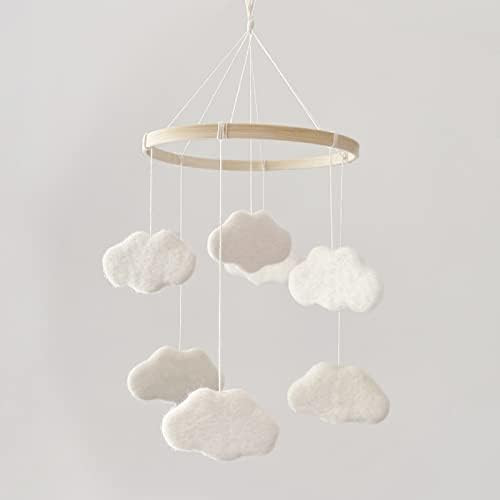 Baby Mobile for Crib - Boho Crib Mobile - Felt Cloud Mobile - Gender Neutral Baby Mobile - Boho Nurs | Amazon (US)