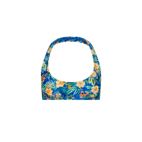 Slim Crop Halter Bikini Top - Tropez Tides | Kulani Kinis US