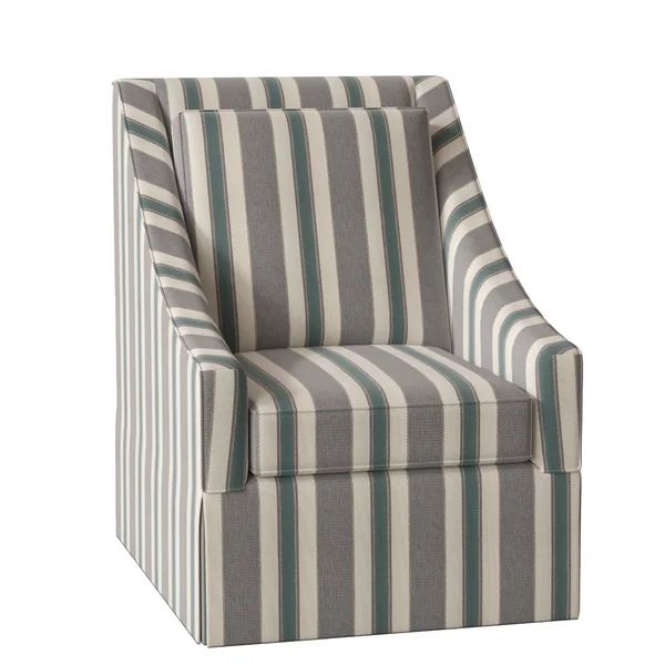 Teagan Upholstered Slipcovered Swivel Armchair | Wayfair North America