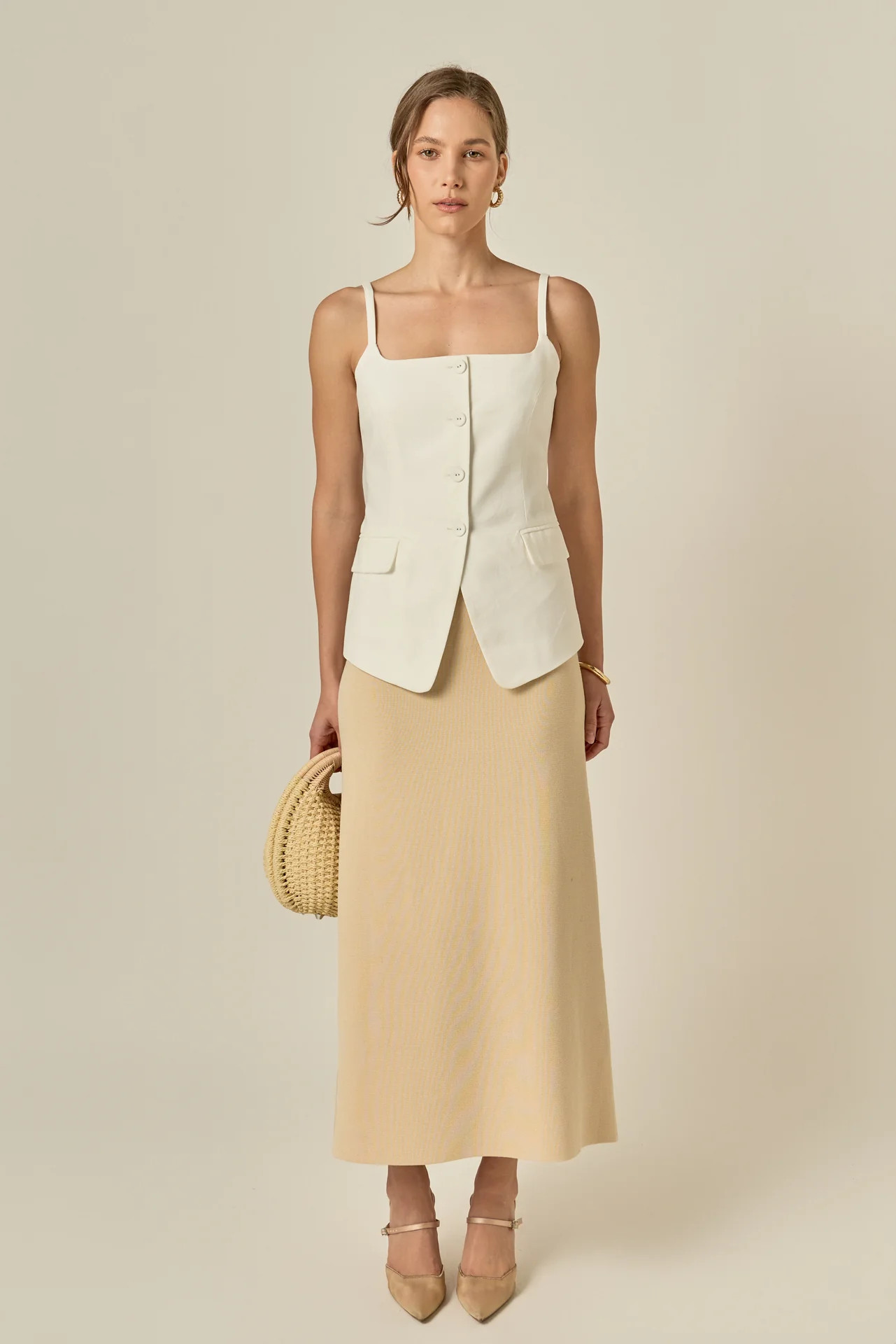 Linen Sleeveless Vest | English Factory