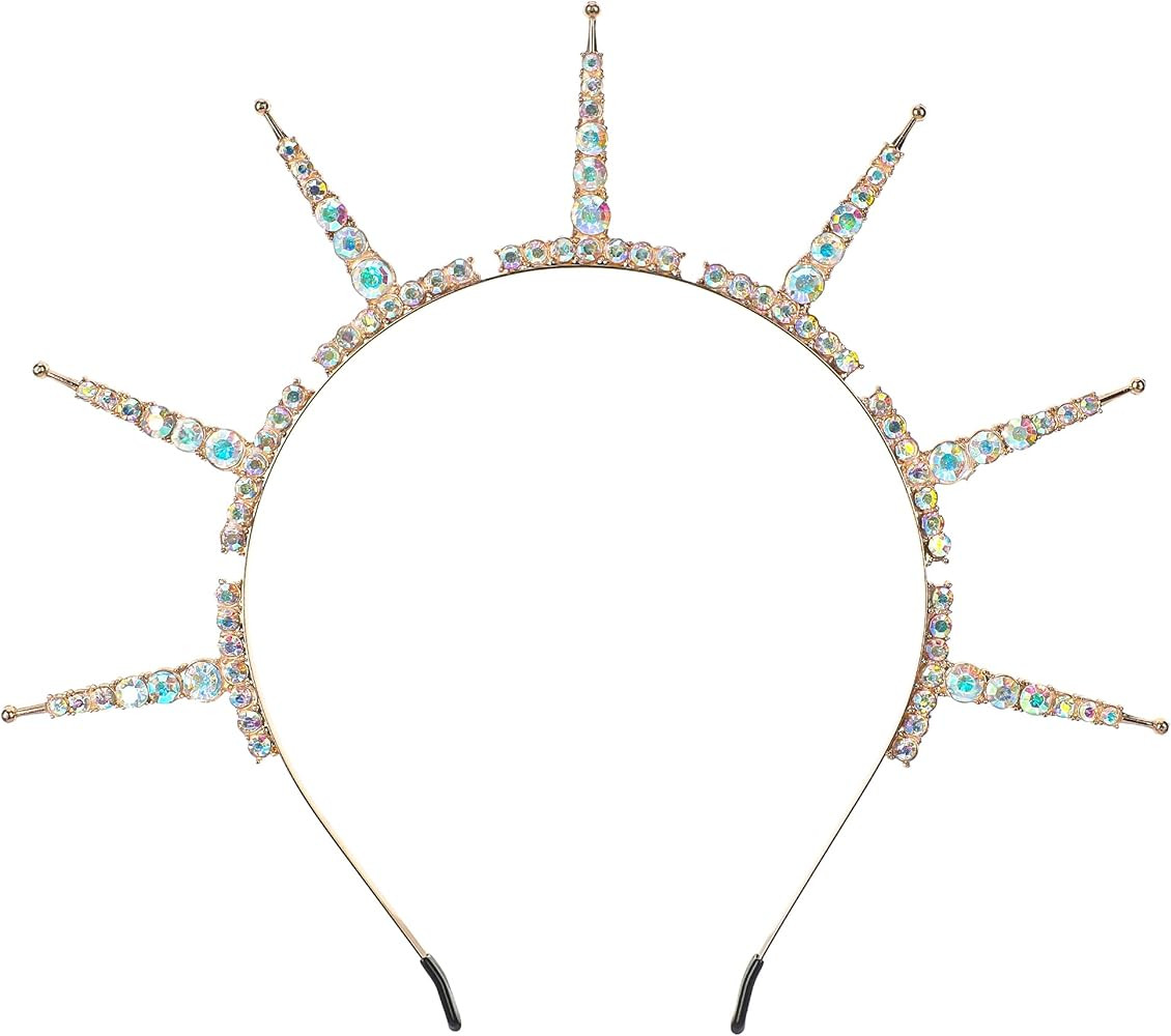Statue of Liberty Halo Crown - Renfaire Fantasy Sun Goddess Headband Virgin Mary Headpiece for Ha... | Amazon (US)