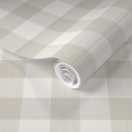 Putty on Cream 1.5" Buffalo Plaid | Spoonflower