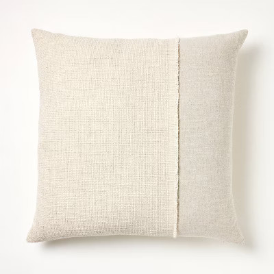 Oversized Pieced Square Throw Pillow Cream/Neutral - Threshold™ designed with Studio McGee | Target