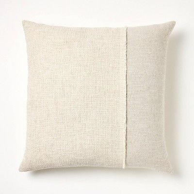 Oversized Pieced Square Throw Pillow Cream/Neutral - Threshold™ designed with Studio McGee | Target