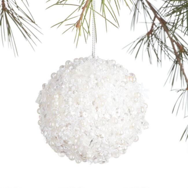 Icy Snowball Ornament | World Market