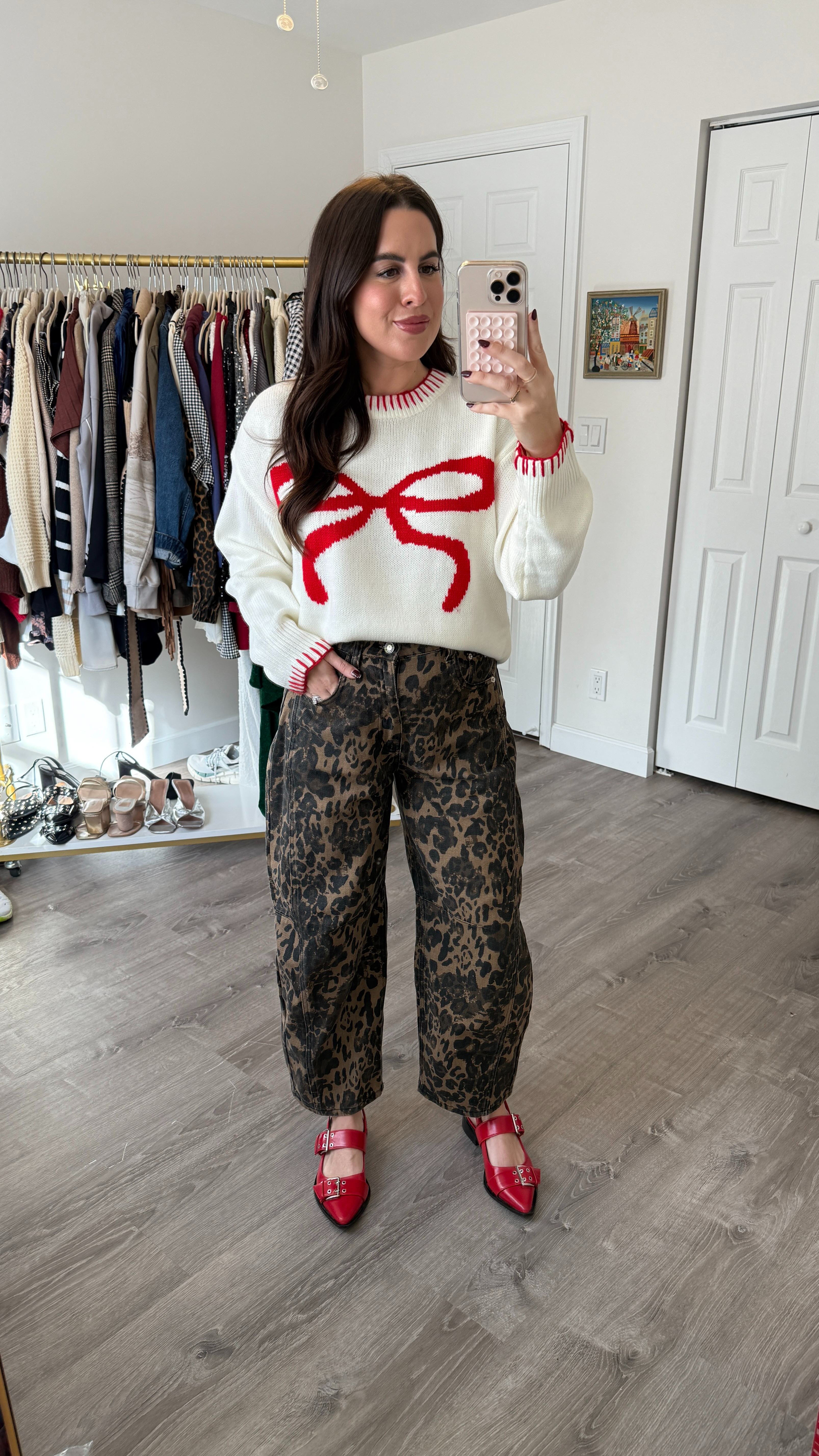 Such a cute look from amazon, i'm obsessed!

holiday fashion. bow. cheetah. trending. red shoes 

 #LTKHoliday #LTKSeasonal #LTKStyleTip