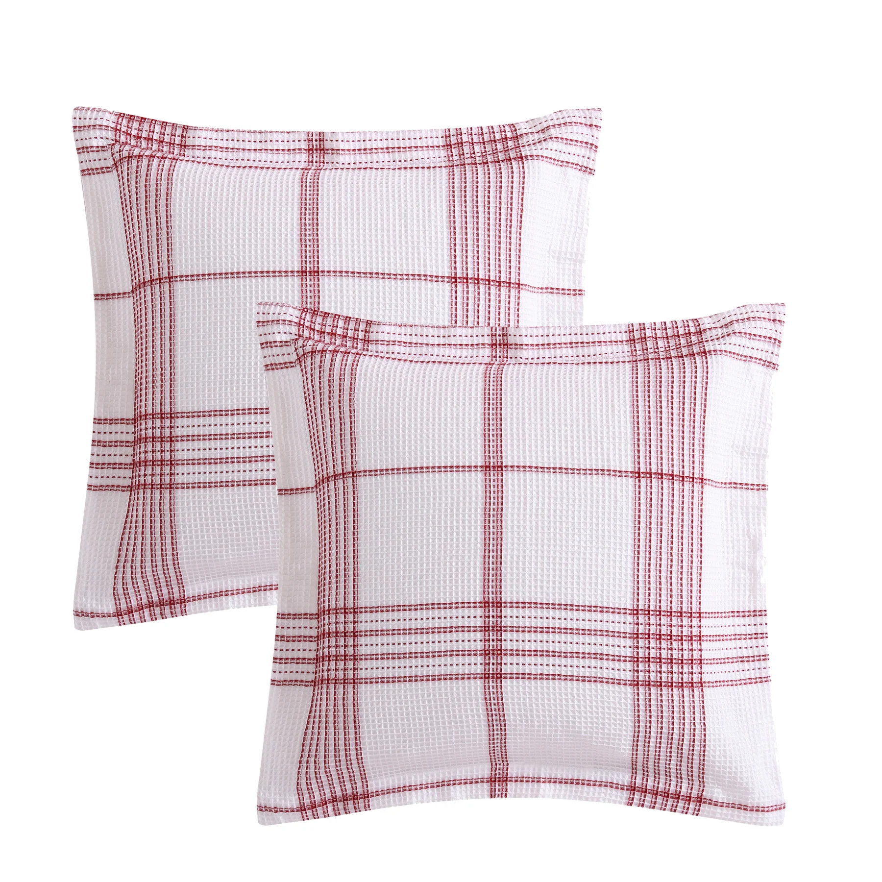 Peppermint Plaid Euro Sham Set of 2 | Levtex Home