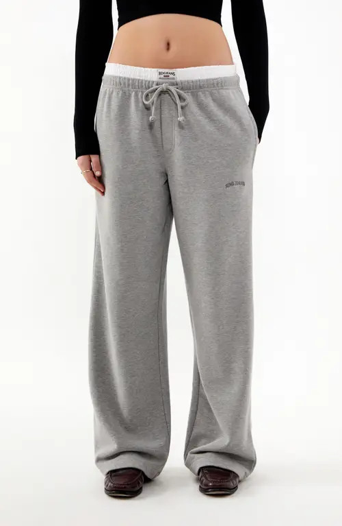 BDG Urban Outfitters Boxer Wide Leg Sweatpants in Light Grey at Nordstrom, Size Medium | Nordstrom
