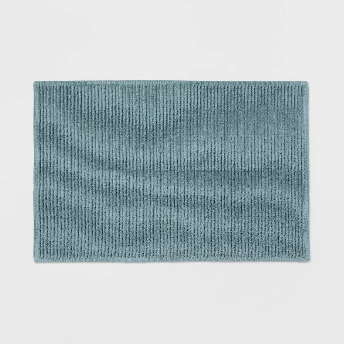 20"x30" Performance Plus Bath Rug Solid Aqua - Threshold™: Cotton, Woven, Low Pile, Machine Was... | Target