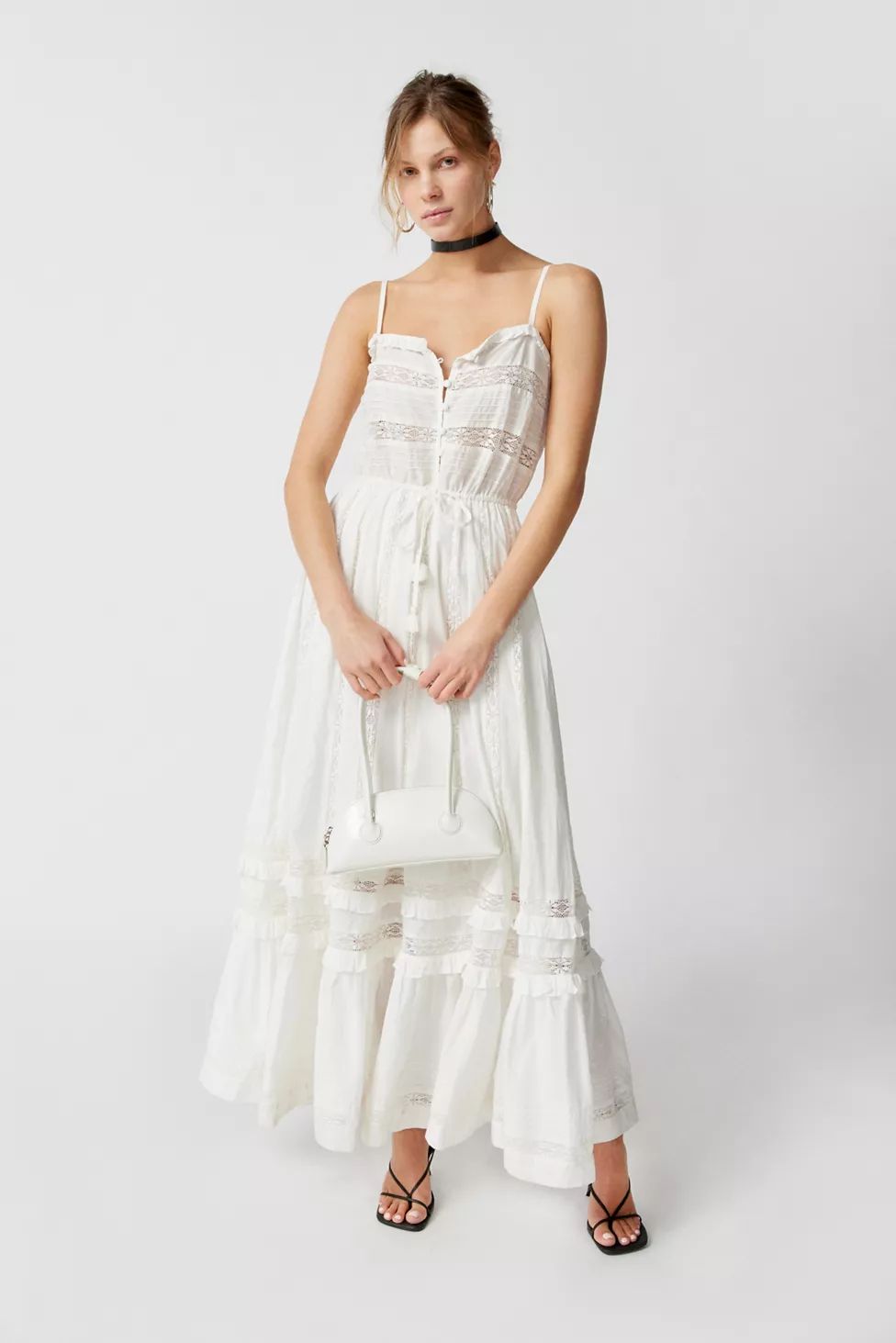 UO Antoinette Lace-Inset Maxi Dress | Urban Outfitters (US and RoW)