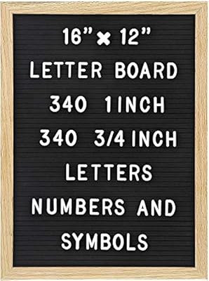 Felt Letter Board with 680 Letters, Numbers & Symbols 16 x 12 inch :: Changeable Letter Board for... | Amazon (US)