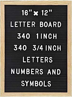 Felt Letter Board with 680 Letters, Numbers & Symbols 16 x 12 inch :: Changeable Letter Board for... | Amazon (US)