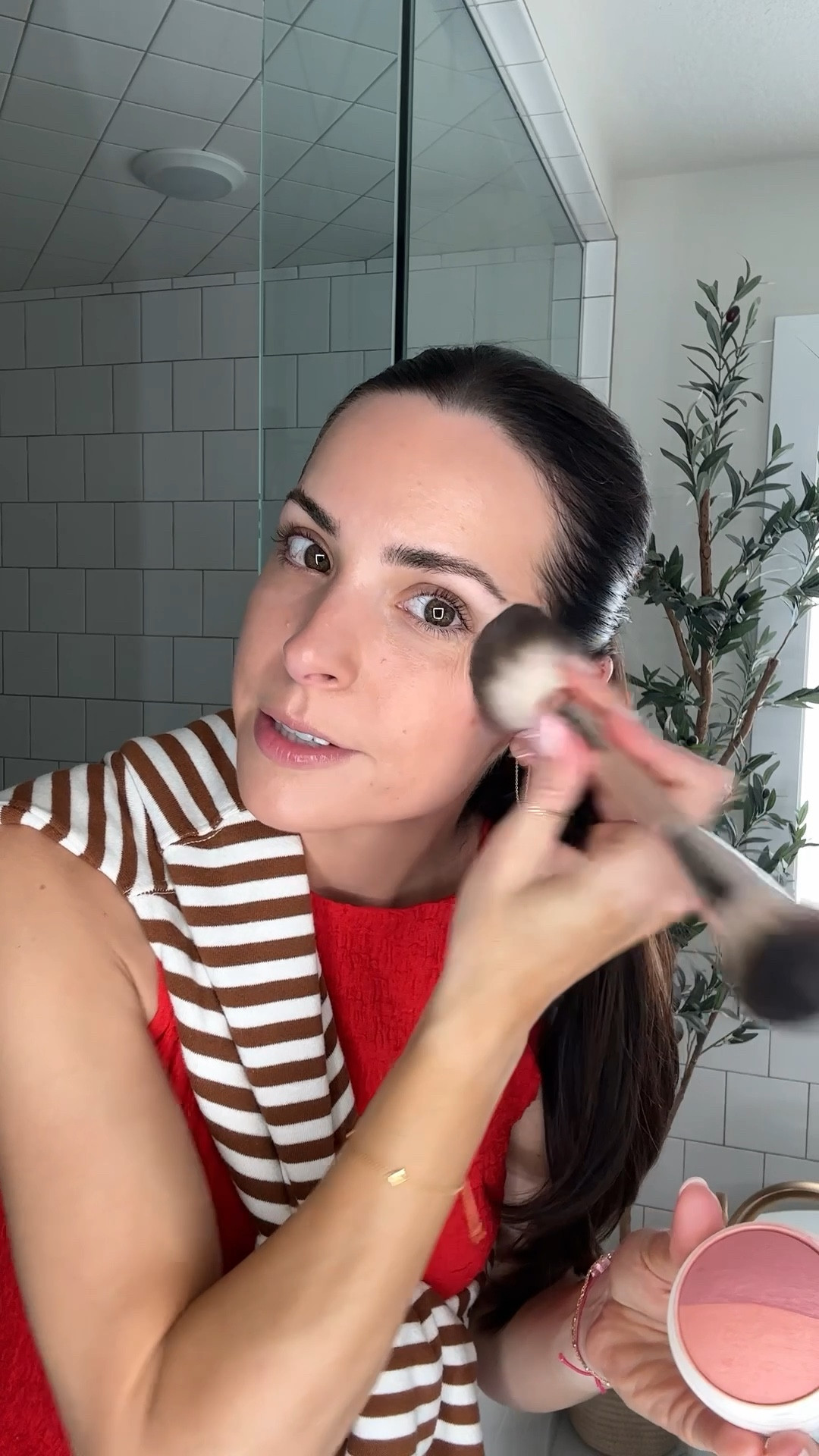 Light makeup day—
Dibs code TAYMB 
Typology bronzing drops + tinted serum
Brow gel + brow wiz 
Glowy setting powder in T zone
Light blush 
Curl lashes 
Glossy lip balm 

#LTKBeauty #LTKVideo #LTKSaleAlert