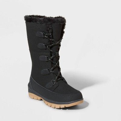 Women's Carla Tall Winter Boots - Universal Thread™ Jet Black | Target