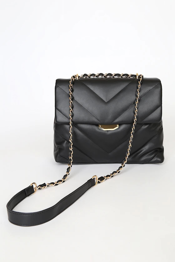 Perfect Look Black Quilted Crossbody Bag | Lulus (US)