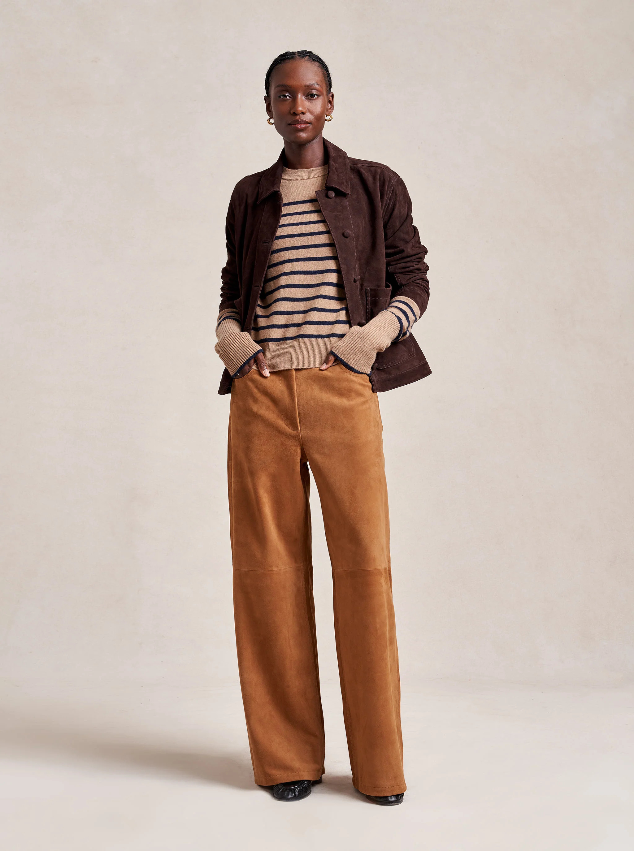 Suede Jenny Mid-Rise Drawstring Pant | La Ligne