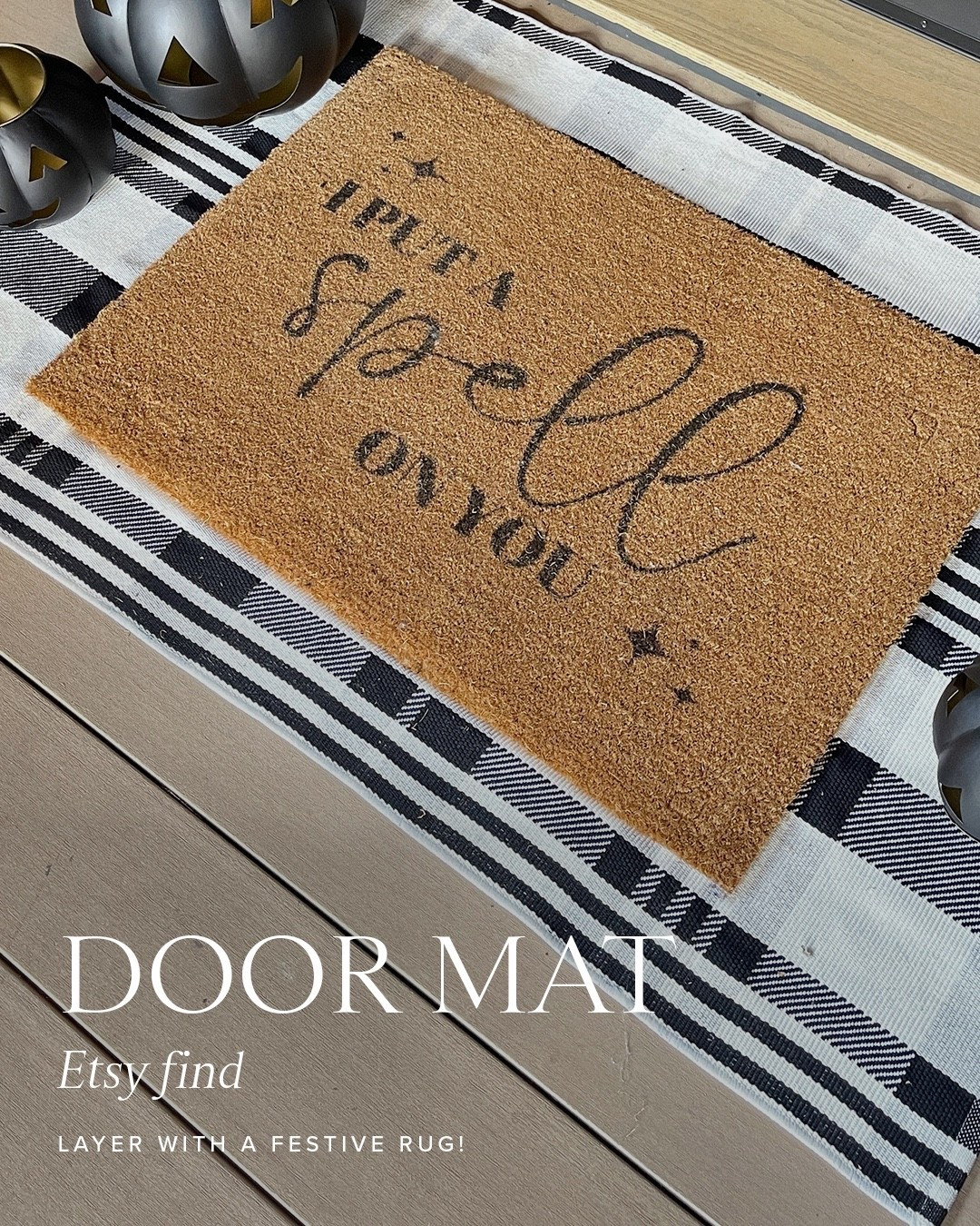 Halloween door mat and rug for the front door!

Home
Porch
Amazon 

#LTKHalloween #LTKFindsUnder50 #LTKHome