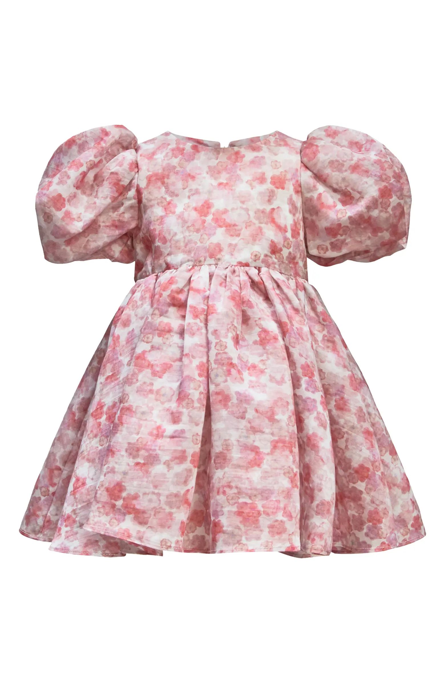 Kids' Posy Poof Puff Sleeve Party Dress | Nordstrom