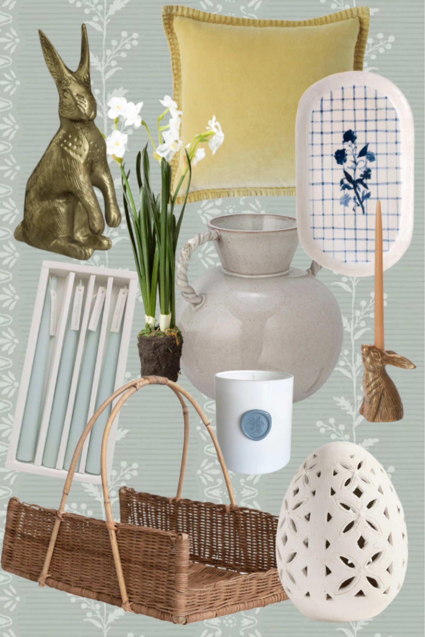 Spring & Easter Home Decor Refresh ✨🌿

Bringing in soft, natural tones with a touch of warmth for modern Easter decor that feels elevated yet effortless. Whether you’re styling for the season or just adding a few spring home decor touches, these finds are perfect!

🌼 Favorites from this Look:
🐰 A brass rabbit figurine for a vintage-inspired touch.
💚 A chartreuse velvet pillow that adds a bold yet sophisticated pop of color.
🌿 A potted paperwhite plant—a fresh and timeless spring accent.
🕯️ A white candle with a wax seal, perfect for creating a cozy ambiance.
🍽️ A ceramic floral tray with blue detailing—great for hosting or styling.
🥖 A woven market basket that’s both functional and beautiful for spring styling.
🕯️ A brass taper candle holder with a subtle rabbit design—perfect for an Easter tablescape.
🥚 A rustic Easter egg with carved detailing for a neutral, earthy touch.
🕯️ A set of pastel taper candles to complete a soft, spring-inspired tablescape.
🏺 A neutral ceramic jug that works year-round.

This collection is perfect for modern, minimal, and elegant Easter decor—no cheesy bunnies here! 🐣✨ 


#LTKHome #LTKSaleAlert #LTKFindsUnder50