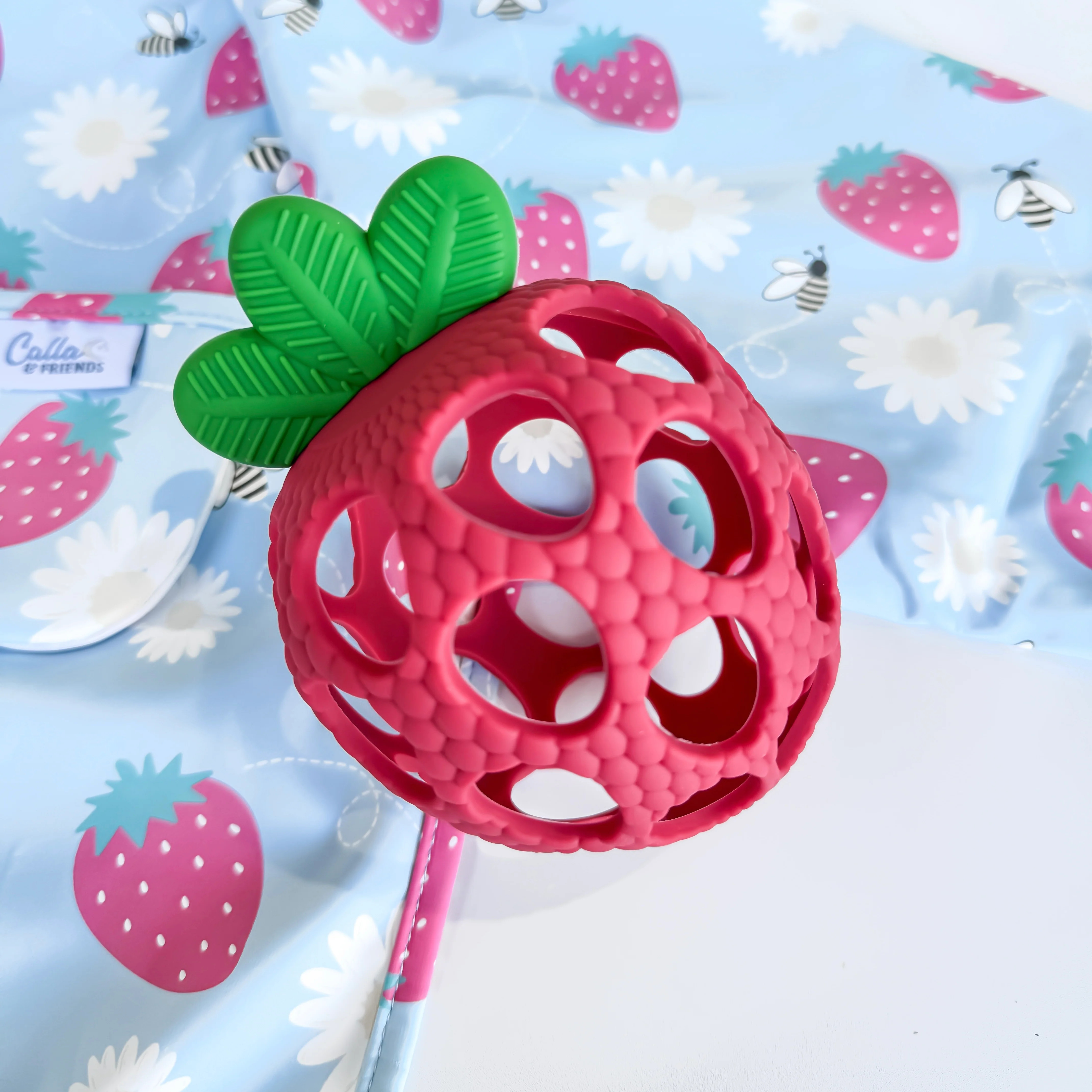 Strawberry Patch Teether | Calla & Friends