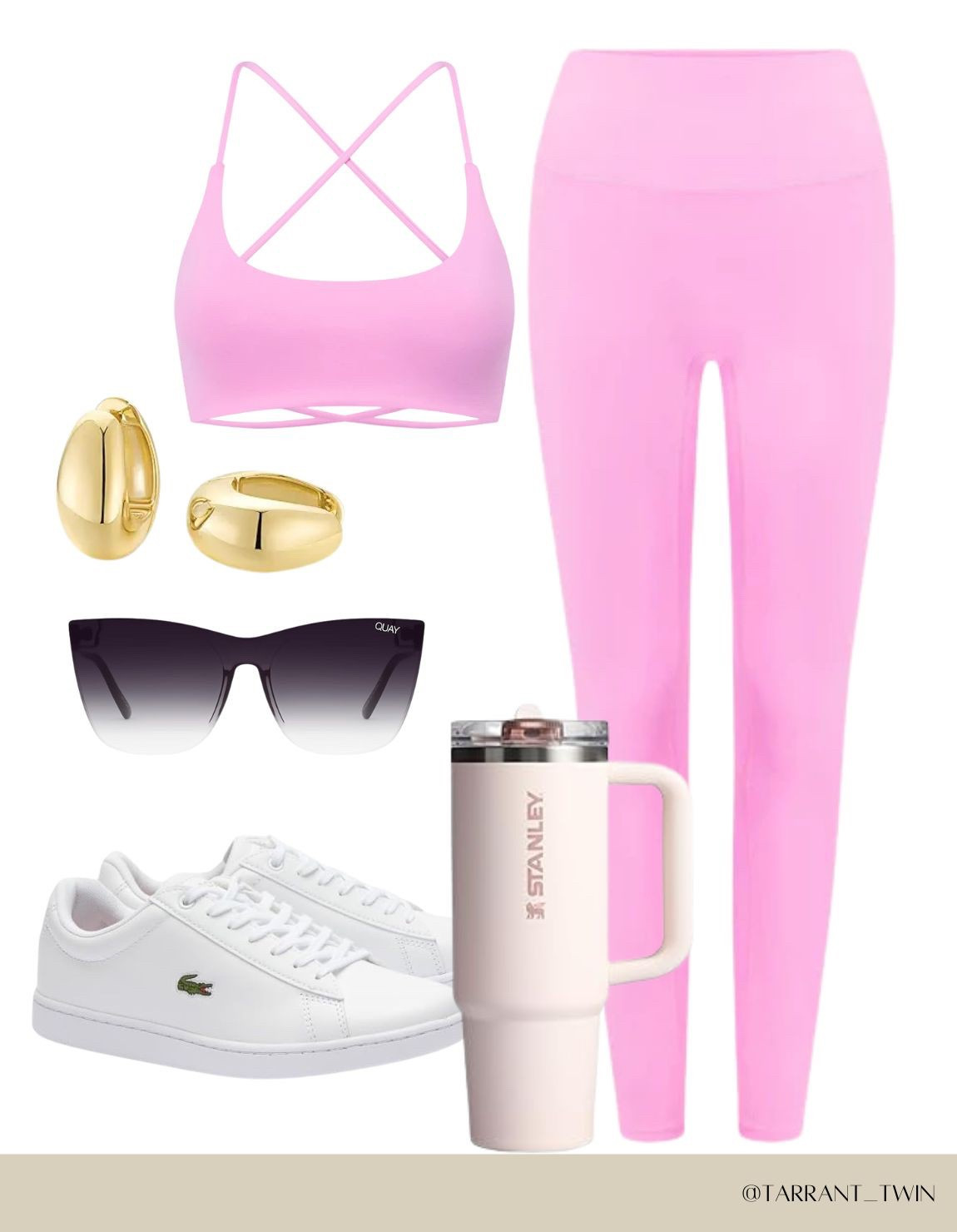 Pretty in Pink: Casual Athleisure with a Chic Twist 💕

Brighten up your everyday wardrobe with this soft pink activewear look that’s perfect for spring and summer. The crisscross sports bra and matching high-rise leggings are flattering and functional—ideal for workouts or running errands in style. Pair with classic white Lacoste sneakers, oversized black sunnies, and gold statement hoops for that luxe, on-the-go aesthetic. Don’t forget your Stanley tumbler to stay hydrated in style! ✨

#PinkAthleisure #SpringActivewear #ChicWorkoutStyle #PastelOutfitIdeas #ComfortAndStyle #AthleisureFashion #SportyAndStylish #CasualOOTD #EverydayAthleisure #WeekendStyleInspo #MatchingSetVibes #StanleyTumblerStyle #LacosteSneakers #GoldHoopEarrings #PinkOutfitInspo #TarrantTwinStyle #LTKActivewear #LTKSpringStyle #MinimalistFashion #TrendyCasualWear

#LTKStyleTip #LTKShoeCrush #LTKActive