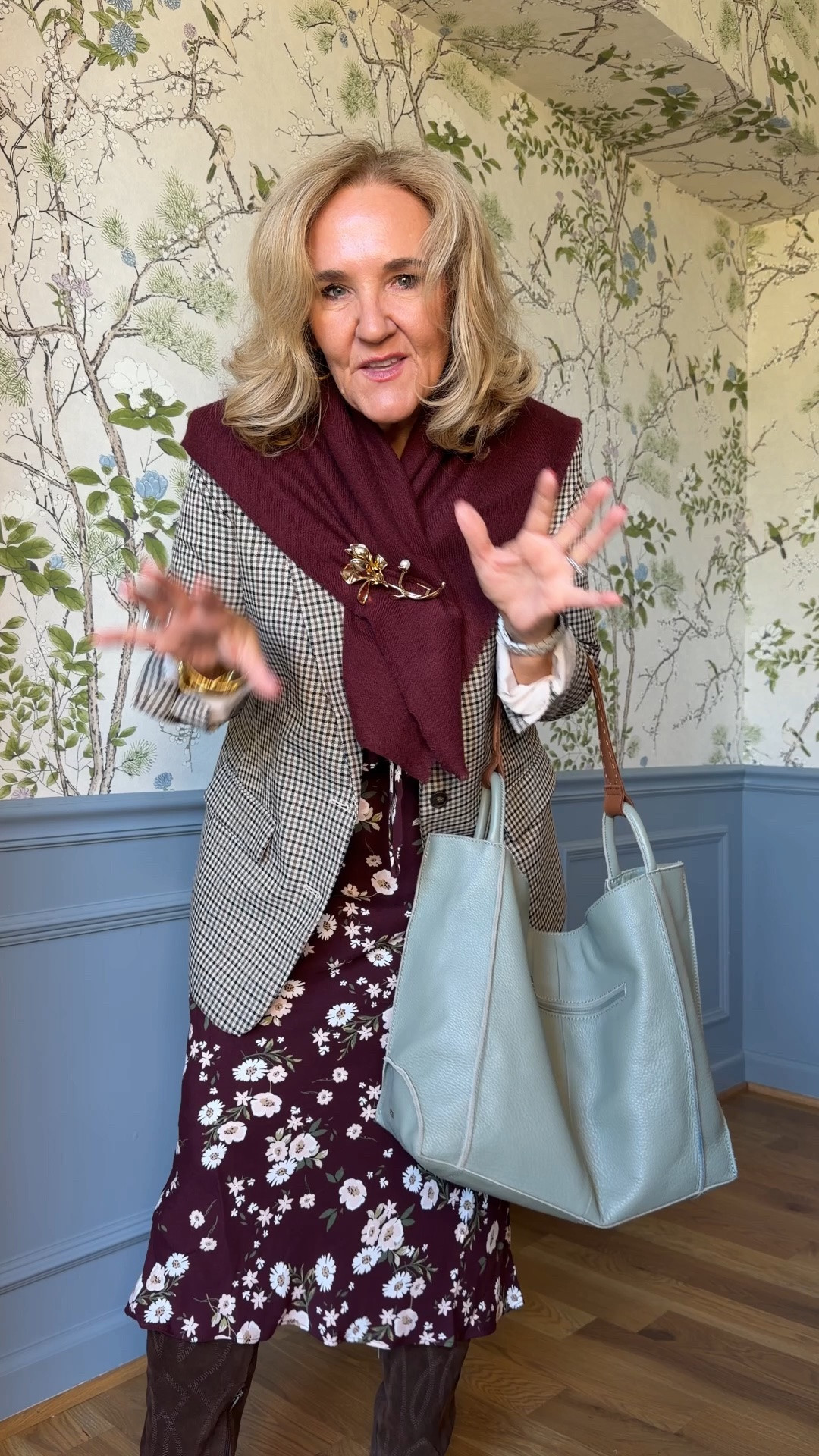 Dress from loft size med petite 
Blazer 8 petite 
Boots size up 1/2 

This dress can be worn now all on its own and later when the temps drop layered like this. I have other ideas too! Stay tuned.

Fall dress, fall layers, tweed, blazer plaid, blazer, dress, and boots outfit

#LTKSaleAlert #LTKOver40 #LTKWorkwear