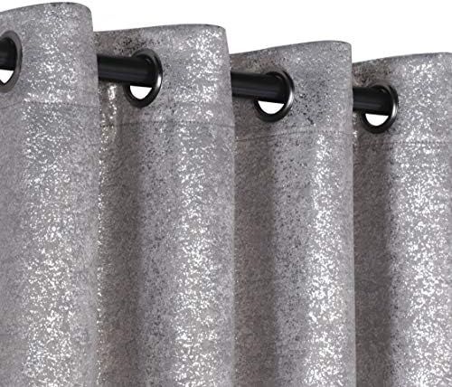 GoodGram 2 Pack Sparkle Chic Thermal Blackout Curtain Panels - Assorted Colors (Grey) | Amazon (US)