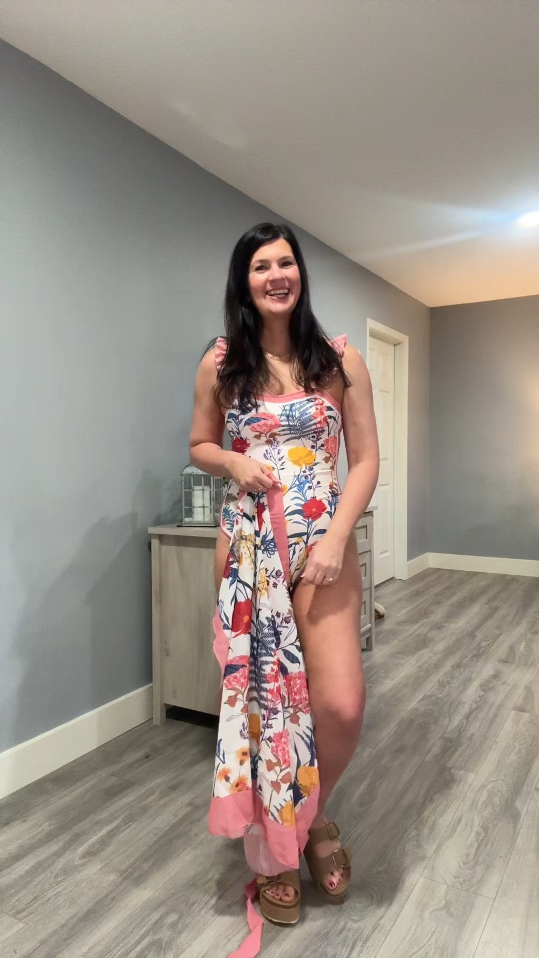 This swimsuit with matching sarong is flattering, and I love the feminine touches! Pair it with your favorite sandals and sun hat! 

#LTKSeasonal #LTKActive #LTKSwim