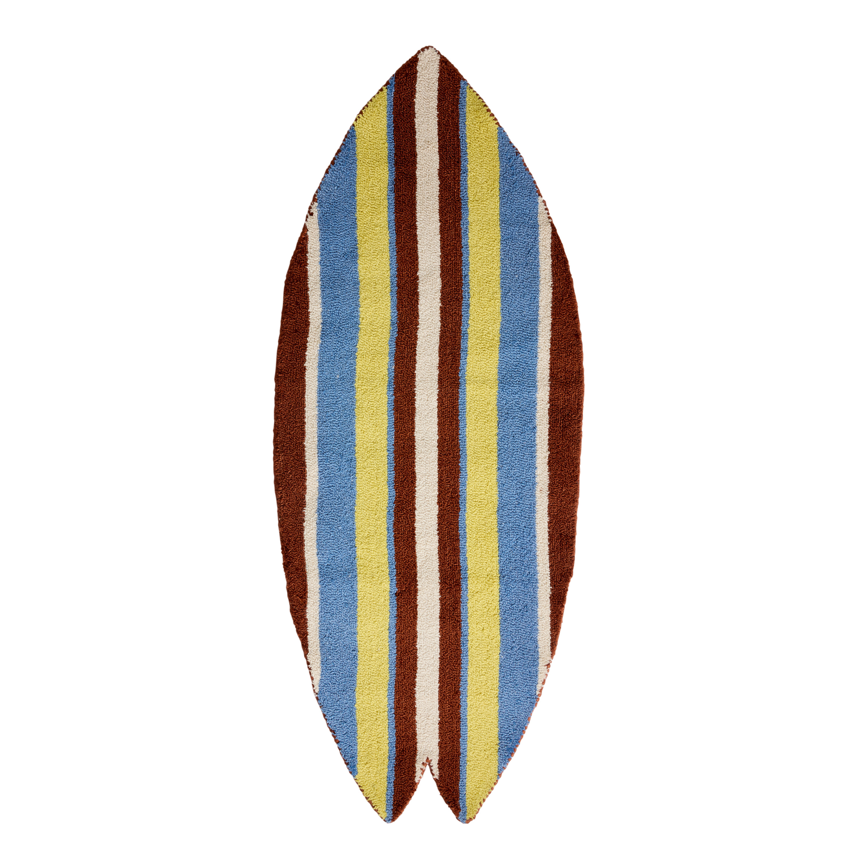 Multicolor Surfboard Shaped Hand Hooked Indoor Outdoor Rug | World Market