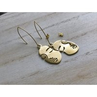 Wink Face Earrings, Silhouette Face, Kissing Face Earrings, Man in the Moon Earrings, Winky Face Earrings, Sleeping Beauty Earrings, Gifts | Etsy (CAD)