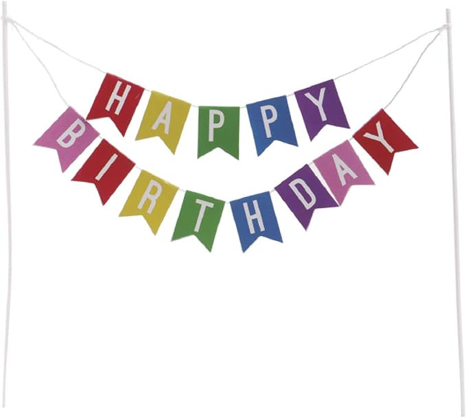 Dekora - Cake Topper for Birthday with Colourful Bunting - Happy Birthday | Amazon (US)