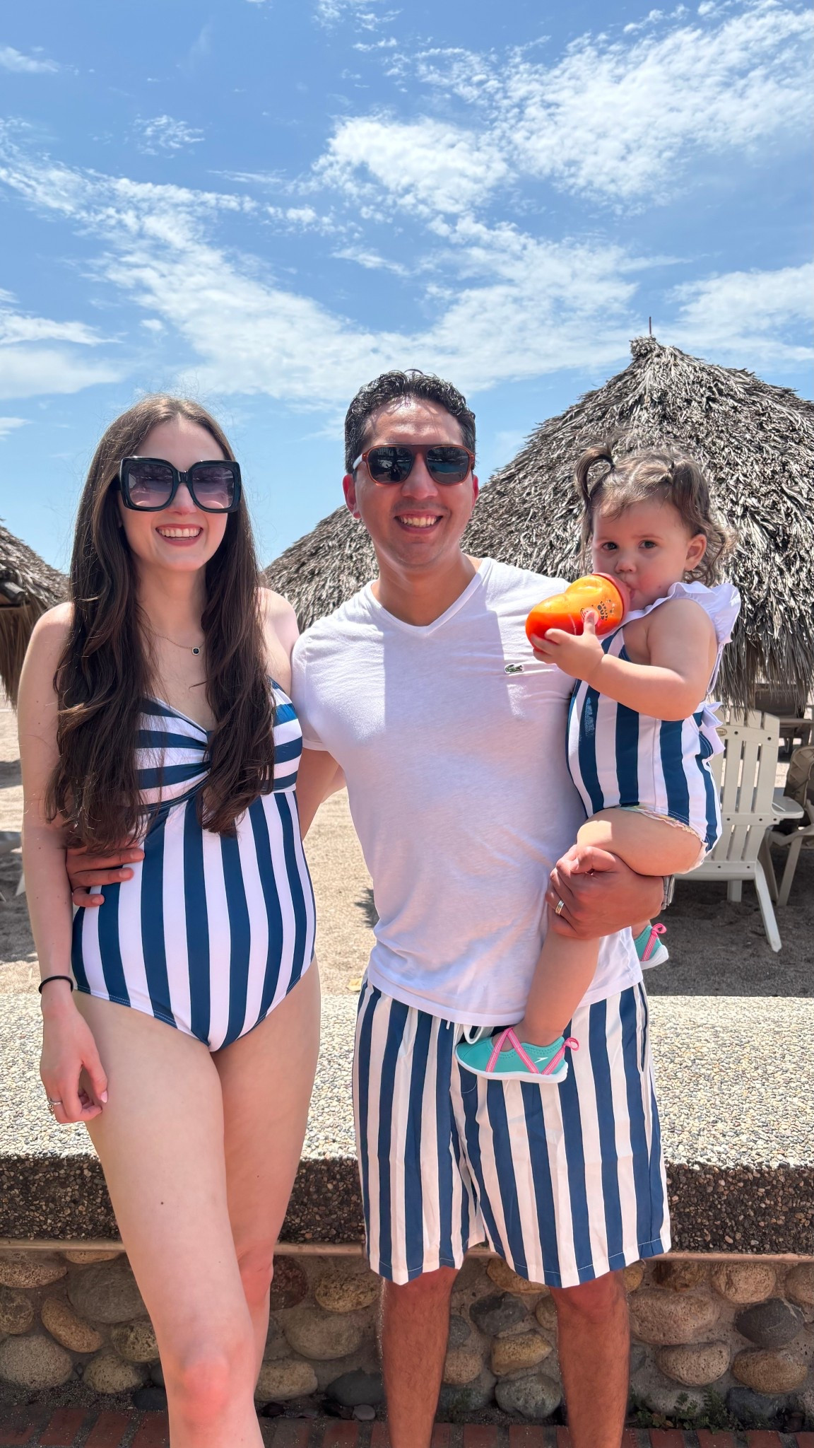Y’all loved this matching family swim suit set when I shared it last time so here is a better look at everyone’s pieces! My suit is a one piece with keyhole cut out in the front. The men’s bottoms have pockets and are lined and Evie’s baby swim suit has ruffle shoulder detailing! The matching blue and white stripes are cute on everyone! Family swim suits, matching family outfit, mommy and me swim 

#LTKFamily #LTKSwim #LTKSeasonal