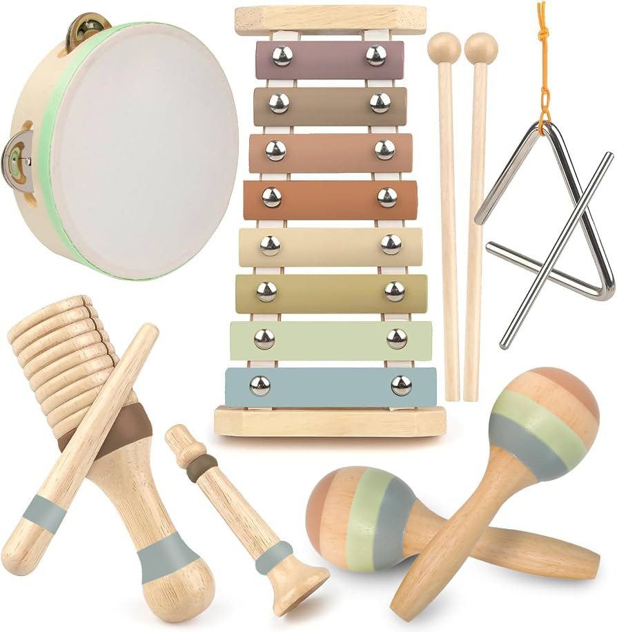 Stoie's Wooden Musical Instruments for Toddlers 1-3 - Montessori Music Toys for 1 Year Old, with ... | Amazon (US)