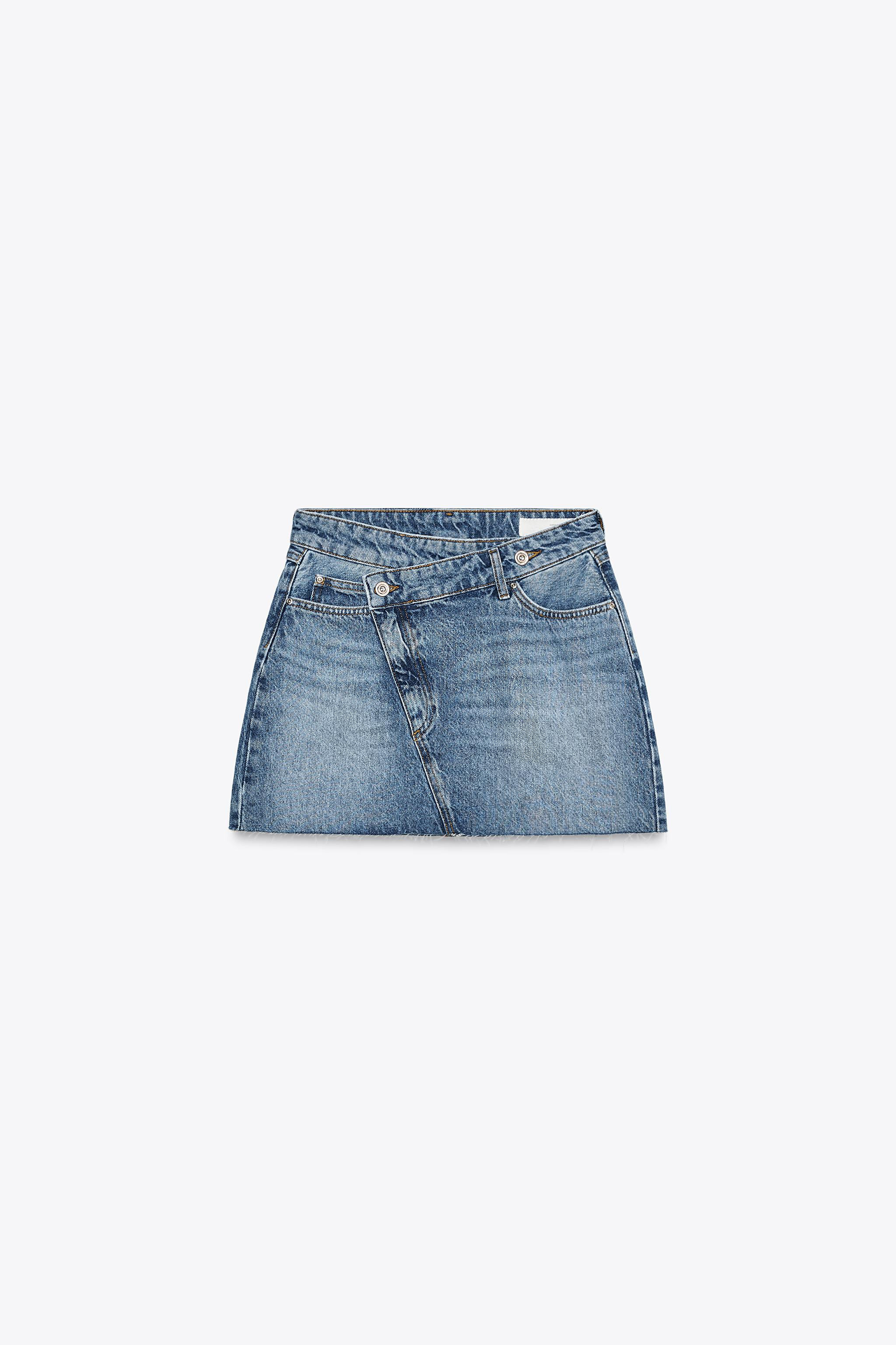 Z1975 CROSSOVER DENIM MINI SKIRT | Zara US