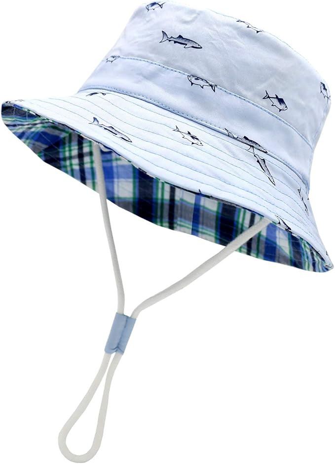 Sarfel Baby Sun Hat Toddler Summer Hats UPF 50+ Baby Bucket Hat Kids Beach Hats for Baby Boys | Amazon (US)