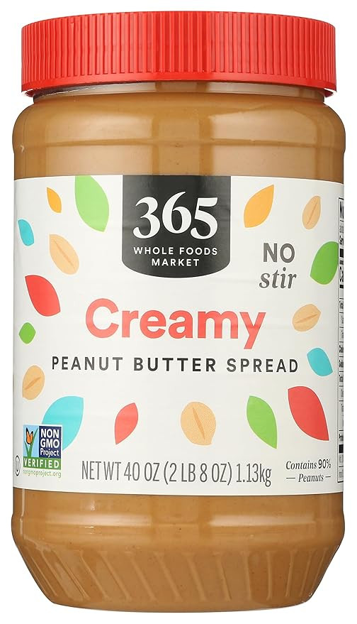 365 By Whole Foods Market, Peanut Butter Spread Creamy No Stir, 40 Ounce | Amazon (US)