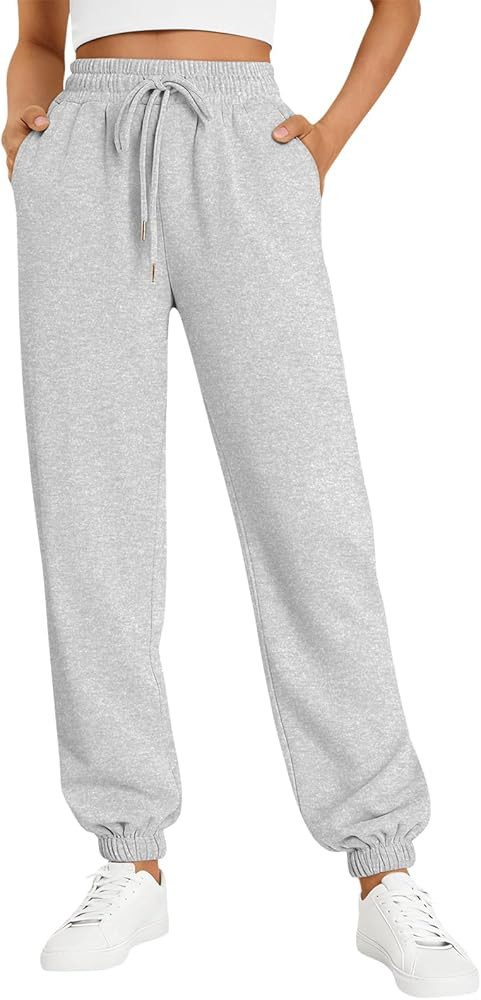 Trendy Queen Women's Sweatpants Athletic Joggers Baggy Pants Lounge Bottom 2026 Fall Fashion with... | Amazon (US)