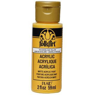 12 Pack: FolkArt® Matte Acrylic Paint By Folk Art in 736 School Bus Yellow | 2 fl oz | Michaels® | Michaels Stores